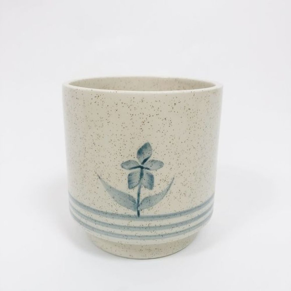 Vintage Boho Floral Ceramic Planter